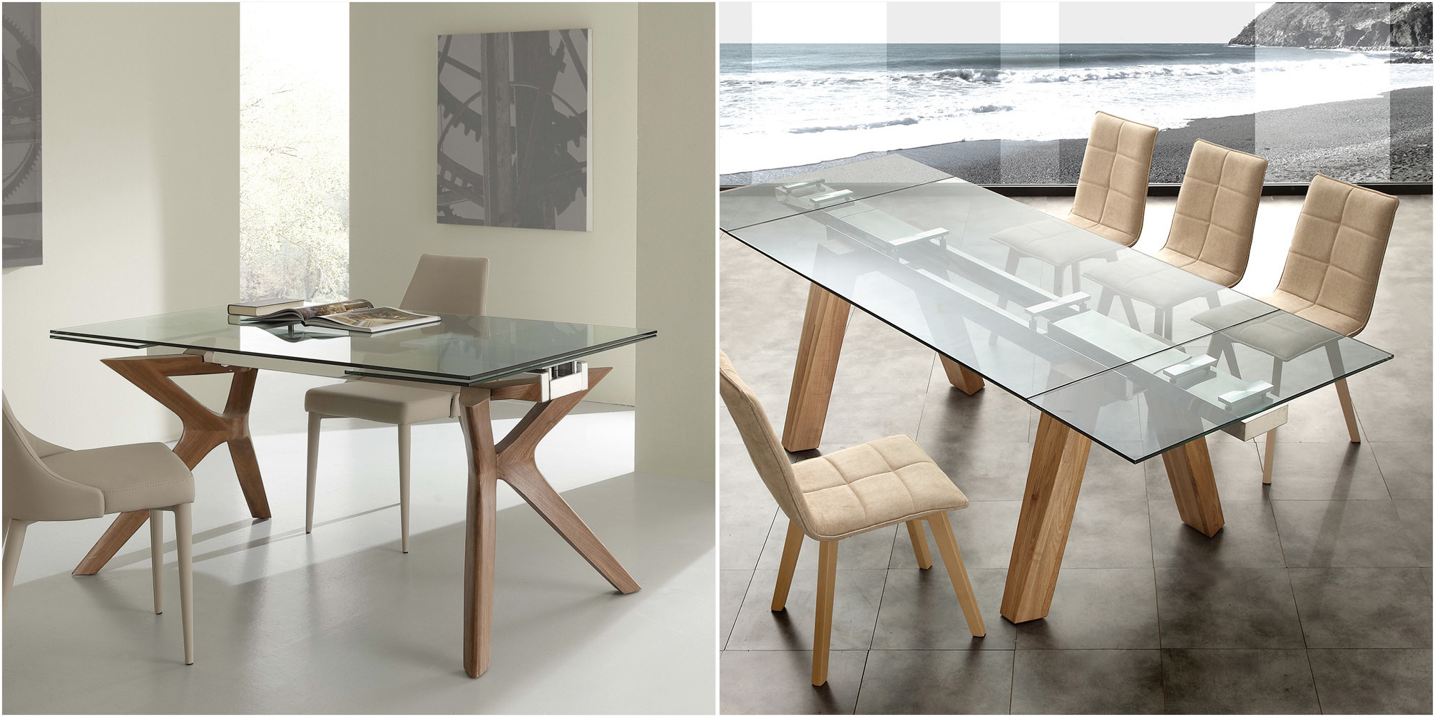 Compra Skraut Home, Mesa Consola extensible, Mesa comedor plegable, 160, Para 8 comensales, Patas madera maciza, Estilo Moderno