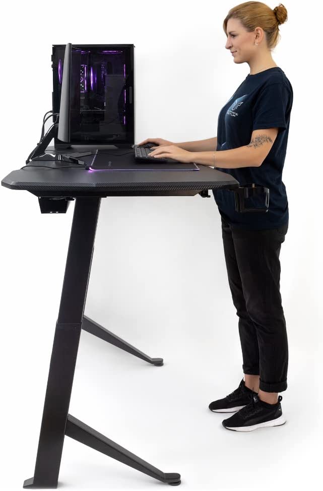 posición correcta para standing desk frame de mesa ajustable en altura con motor electrico y tablero de calidad