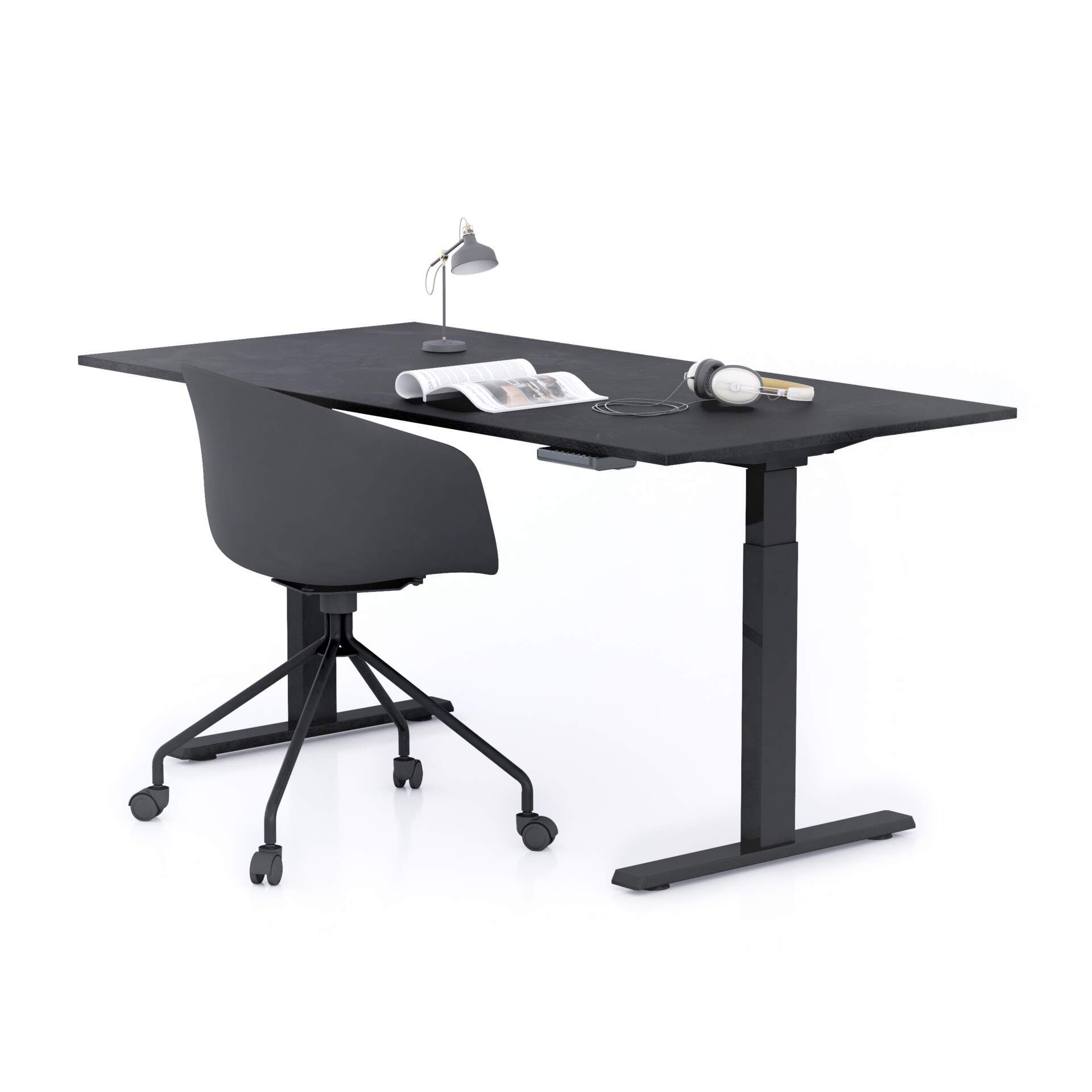 Escritorio Mobili Fiver Clara Negro con Silla
