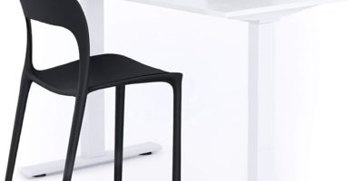 Mobili Fiver Clara Negra con Patas Negras Fija de 140cm x 60cm